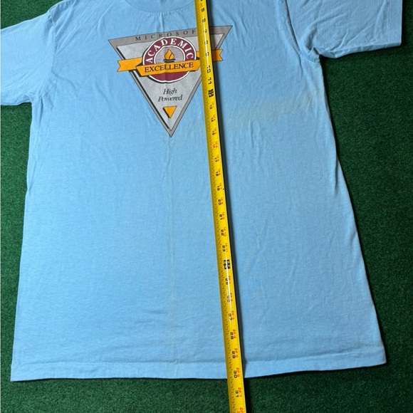80s/90s Microsoft Academic Excellent vintage t-shirt Bill Gates computers XL - Picture 6 of 6